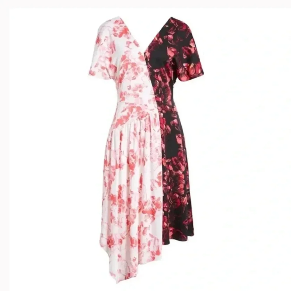 lewit silk dress Double Strap Floral Silk Dress (Women)